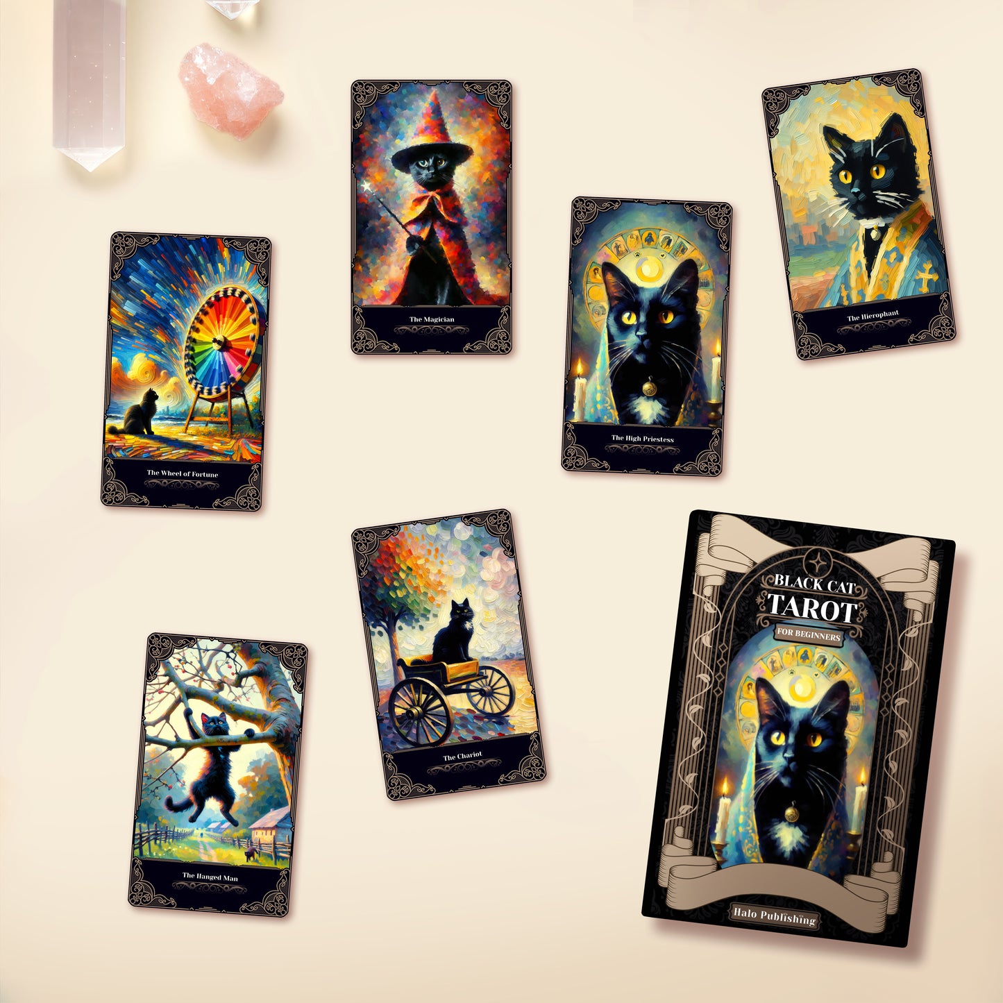 Black Cat Tarot for Beginners | 22 Card Major Arcana Deck and Guidebook